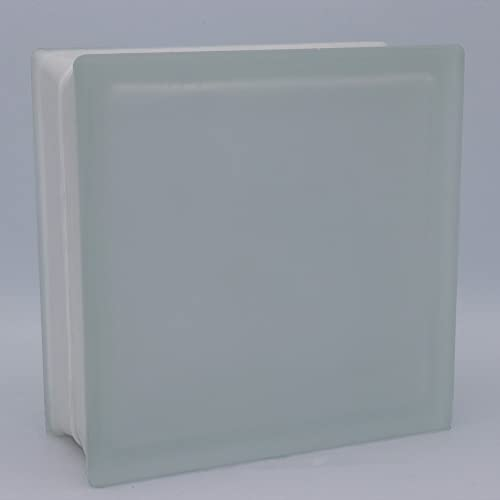 Bloque de vidrio de diseño nube transparente 2 caras satinado 19x19x8 cm - 5 piezas