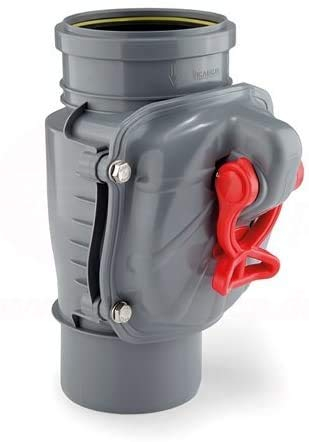 Rückstauklappe Rückstauverschluß Ø 110 mm senkrecht Rückstauventil HT KG Rohr Abwasserrohr Rückstau (MKKZB110Pion)