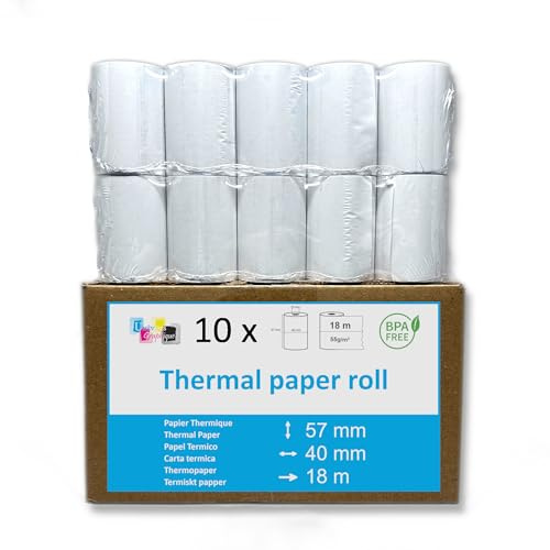 10 tarjeta de crédito de calor de la bobina 57 x 40 x 12 m térmicas -papel Rodillos de tarjetas estándar de la máquina CEE