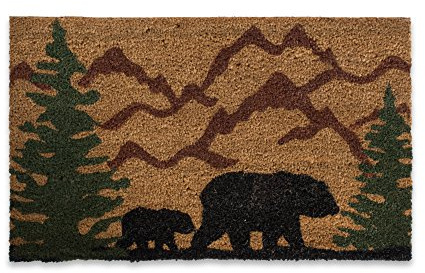 DII Animal Collection Natural Coir Doormat, 17x29, Bear Country