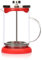 COM-FOUR® Macchina da caffè con sistema French-Press - La macchina da caffè funge anche da macchina da tè - macchina per il caffè con cilindro di vetro (caffettiera 800 ml/rosso)