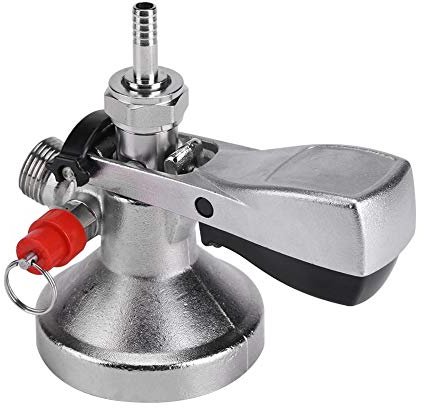 Gancon Beer Keg Coupler, Stainless Steel G Type Keg Connection, Draft Beer Dispenser with Air Valve for Beer Keg Beer Tap