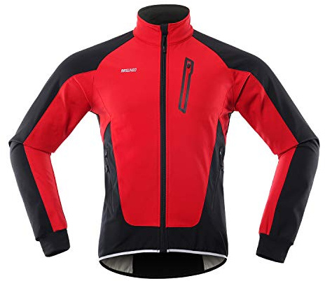 Lixada Herren Fahrradjacke, Wasserdicht Winddicht Thermal Fleece Fahrradtrikot MTB Fahrradfahren Laufen Herbst Winter Jackenmantel für Radfahren Laufen Bergsteigen