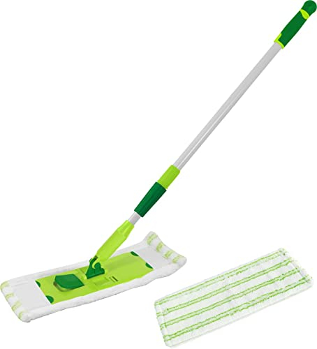 TrendLine Bodenwischer Stiel inkl 2 Mikrofaserbezügen Mopp Wischmopp Wischer