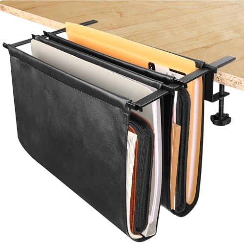 BELLE VOUS Hängender Schreibtisch Organizer - Büro Ablagekorb für A4-Dokumente - Aufbewahrungskorb zum Aufhängen - Schreibtisch Seitenaufbewahrung - Dokumentenhalter - Postablage