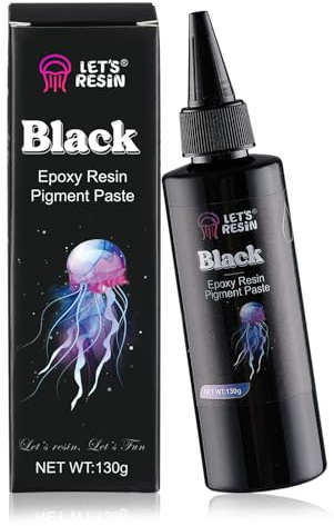 LET'S RESIN Black Epoxy Resin Pigment Paste, 100ml High Concentrated Epoxy Resin Color Pigment for Resin Art, Opaque Resin Dye for Resin Painting, River Table, Resin Jewelry Making, Coaster