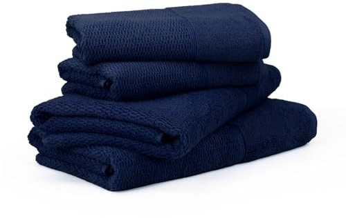 Frottana Handtuchset Pearl 4-TLG Handtücher - 2X 50x100 cm + 2X 67x140 cm, 100% Baumwolle, deep sea