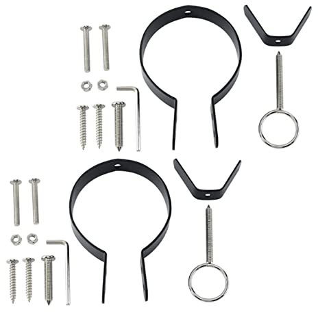 COLLBATH Ham Holder Accessories Replacement Stand with Simple and Practical Design 2 Sets Black Iron Material to Secure Spanish and Italian Ham for Home Use