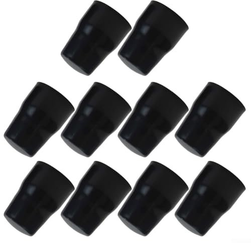 Feegow Heizkörperventilkappe, Thermostat-Heizkörperventilkappe, Set von 4/10 Heizkörperventil-Ersatz, schwarzer Kunststoff-Kühlerdeckel, Heizkörperzubehör (4 Stück)