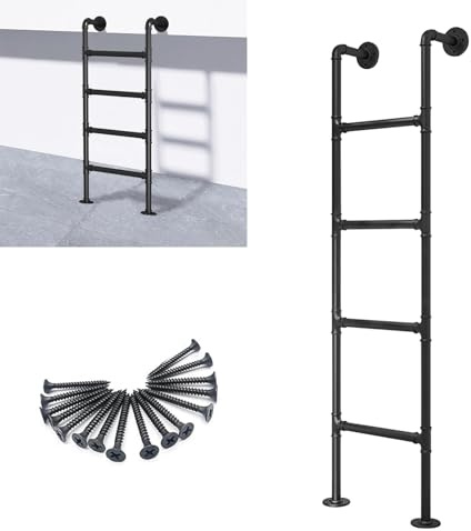 Escabeau de secours en métal robuste pour fenêtre de sous-sol, échelle d'escalier pour la sécurité de la maison, échappement incendie, escalade (150 cm)