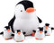 ANBOOR 5 Stück Pinguine Plüschtiere, 30cm große Pinguine und 4 süße Pinguinebabys, weiches Plüschspielzeug-Set für Kinder, realistisches Plüschtier-Spielzeug als Dekoration für Geburtstagspartys