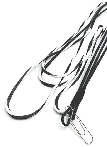 Genesis Compound Bowstring Set – Custom Colored Archery Bowstrings NASP Bows (Black & White)