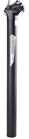 Azarxis Sadelstolpe 350 mm sittrör, sadelstång, cykelsadelstång för BMX MTB vägcykel 25,4 mm 27,2 mm 28,6 mm 30,4 mm 30,8 mm 31,6 mm (D – svart, 31,6 x 400 mm)