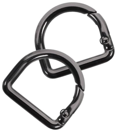 Gatuida 2pezzi D-shaped Spring Clasps Clips Con Molla Per Zaini Borse e Portachiavi Connettori Resistenti in Metallo Con Apertura Facilitata Per Cinghie e Artigianato Diy