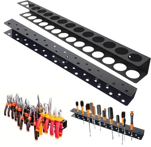 Audio frequency% 2 Pezzi 40cm Porta Cacciavite Da Parete, Organizer Per Cacciaviti, Supporto Da Parete Per Cacciavite, Organizzatore Cacciavite Per Garage, Officina, Banco Di Lavoro