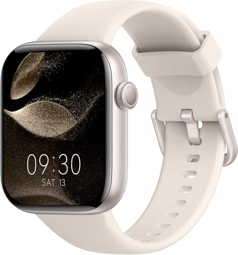 Smartwatch Damen Herren, 1,85 HD Touch Fitnessuhr mit Telefonfunktion, 140+Sportmodi Smart Watch Fitness Tracker mit Pulsmesser Schlafmonitor Schrittzähler, IP68 Wasserdicht Sportuhr iOS Starlight