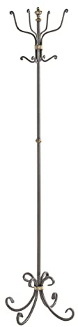HAKU Möbel Garderobenständer anthrazit, Metall - Maße: H 180 cm x Ø 46 cm, Style: Art Deco
