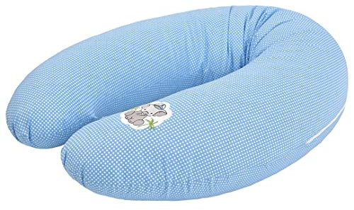 sei Design Funda de cojín de lactancia para cojín de lactancia, 170 x 30 cm, con cremallera y bordado de alta calidad, 100% algodón