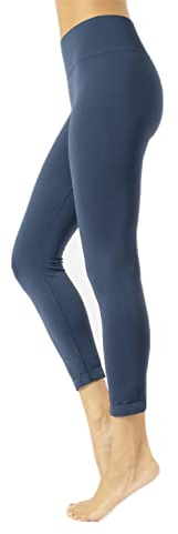 CALZITALY Nathlose Legging für Damen, Sport Leggins, Yoga- und Fitnesshose, Jogging-und Sporthose, Made in Italy (Jeansblau, M)