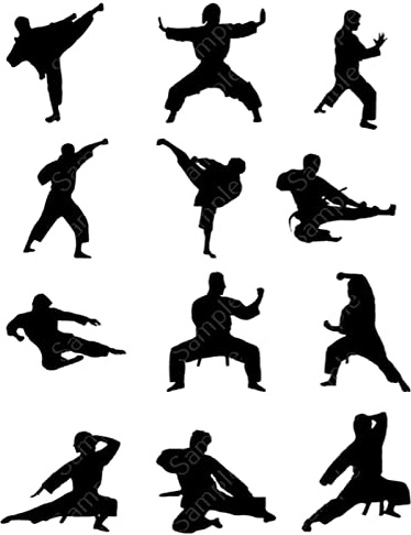 12 x Pre-Cut Karate Edible Wafer Cupcake Topper Cake Decoration