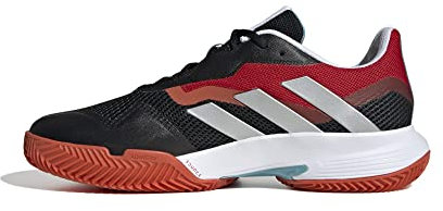 Adidas Herren CourtJam Control Clay Tennis Shoes Tennisschuhe, Core Black/Cloud White/Scarlet, 44 EU