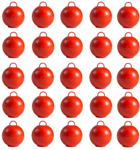 Red Round Bubble Balloon Weight 75g - Pack of 25