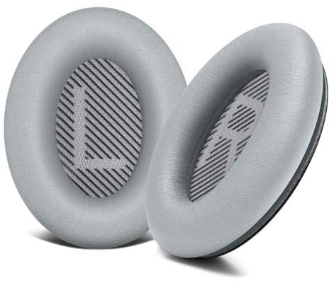 Wanme Cuscinetti Auricolari di Ricambio per Bose Quiet Comfort 35 (QC35) /Comfort 35 II, Cuffie Professionali per Bose SoundTrue & SoundLink Cuffie Over-Ear (Grigio)