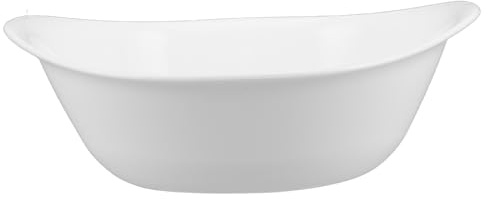OUNONA Portable Oval Wash Basin 10.63X9.65X2.95In Lightweight Plastic Laundry Hand Wash Tub for Face Washing Kitchen Sink and Salon Use