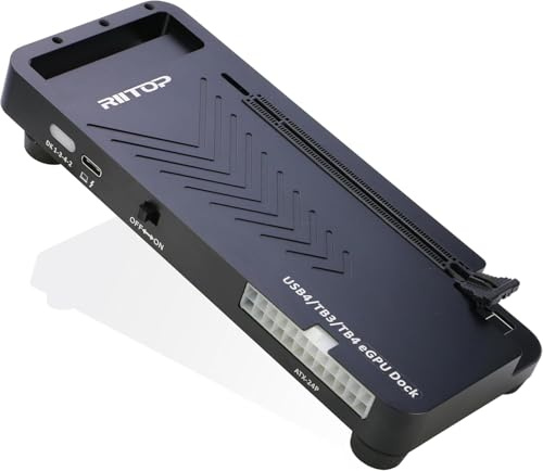 RIITOP Carcasa eGPU de 40 Gpbs USB 4.0 compatible con Thunderbolt 4 base GPU externa para tarjeta gráfica PCIe 4.0 X16