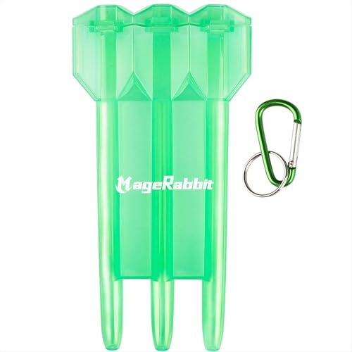 MageRabbit Étui à Fléchettes Portable avec Serrure à Clé, Peut Contenir 3 Fléchettes, Accessoires Inclus (Vert)