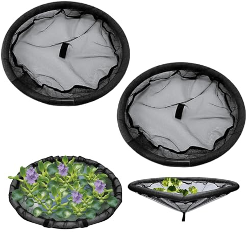 seedman 2 Stück Runde Schwimmende Pflanzinsel,Schwimminsel Teich,Pflanzinsel Teich,Feinmaschiger,Hydroponischer Teichpflanzer für Gartenteiche, Teichzubehör zur Wasserreinigung & Dekoration (80CM)