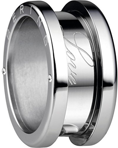 Bering Damen-Ring arctic symphony Außenring Love Edelstahl Zirkonia weiß Gr. 54 (17.2) - 520-10-74