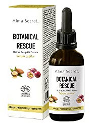Alma Secret Serum Aceite Capilar Botanical Rescue Pelo Seco y Dañado, Aceite Reparador Pelo – Hidratante rizos, Aceite Cabello Dañado o Pre poo - Apto Curly - ECOCERT COSMOS ORGANIC - 50 ml