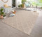 Carpetsale24 In- & Outdoor Teppich Wetterfest 240 x 340 cm Sisal Optik Beige - Teppich Waschbar, Wasserfest, Pflegeleicht und Flachgewebe - Ideal für Balkon, Garten, Terrasse und als Küchenteppich
