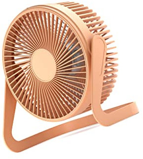 Allayu Mini USB betriebener Tischventilator, tragbares Wohnzimmer, Kinderzimmer, Nachttisch, Kühlgerät, Haushaltsartikel, Orange