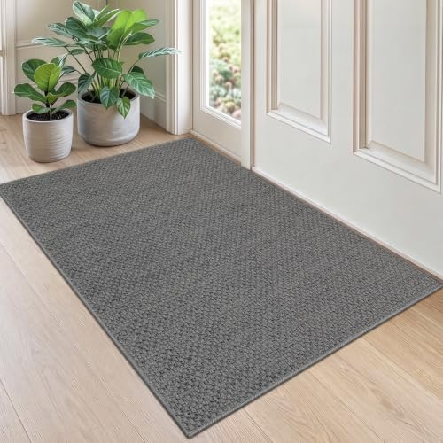 DEXI Dörrmatta Inomhus 80 x 120 cm, Grå | Polyestermaterial, halkfri, smutsavvisande, låg profil, för entré, hall och veranda
