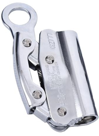 Fonowx Dispositivo per la corda da arrampicata, Dispositivo per la protezione anticaduta Dispositivo di risalita per alpinismo, arboricoltore di alberi, Foro rotondo