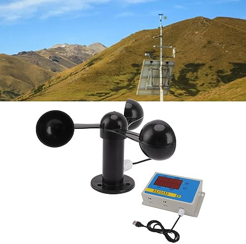 Anemómetro De Grúa Torre Velocidad Del Viento, Dispositivo De Medición De Velocidad, Alarma USB 3 Aspas De Ventilador Aleación De Aluminio Precisa Memoria De Falla De Energía Anemómetro De Viento 220