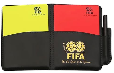 Generic Referee Card Holder, Red and Yellow Cards for Football/Soccer Matches, Black