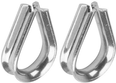 cyclingcolors 2x Guardacabos de Acero Galvanizado Dedales para Cuerda Cable Metalico Abrazaderas Tendedero Cuerda Construcción Náutico, 16mm