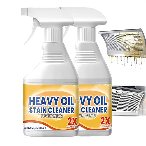 Limpiador de aceite para cocina, manchas difíciles, espuma multifuncional para limpieza de manchas difíciles, potente desengrasante para todo tipo de zonas grasosas (2Piezas)