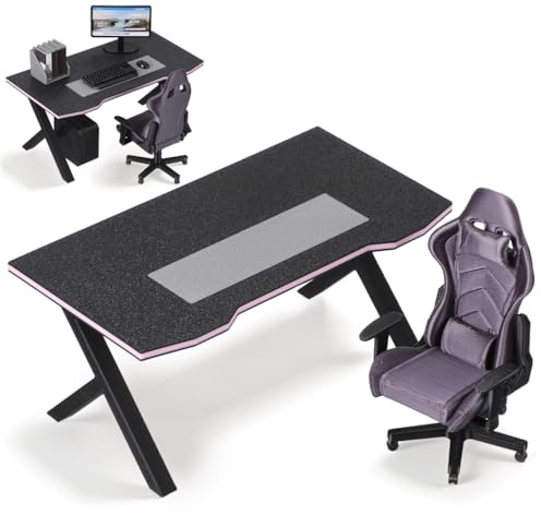 Alipis 1 12 Scale Miniature Gaming Desk and Chair Set Realistic Dollhouse Furniture Tiny Computer Chair Decoration for Diy Crafts and Tabletop Display