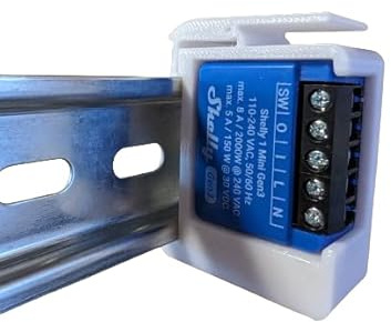 4er Set Adapter passend für Shelly 1 Mini Gen 3 auf Hutschiene/DIN Rail bracket (35mm) (4er-Set)