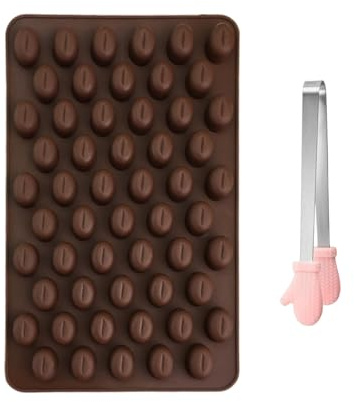CHROMACRAFT 1 Pieza De Molde De Silicona para Granos De Café, 1 Clip para Bocadillos, Molde para Dulces Y Chocolate, Mini Clip para Cubitos De Hielo.