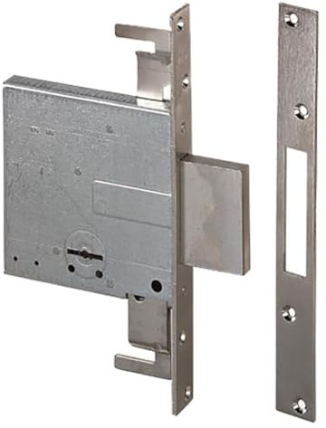 Cisa 1.57015.70.0 - Cerradura de embutir de borjas. 4 vueltas con palanca 57015 frente 25 entrada 70