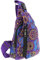 Slingbag Brusttasche Hippie Goa Bodybag Schultertasche Rucksack Bunt S, Farbe:Lila