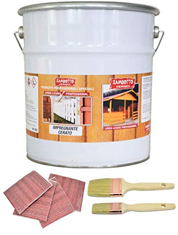 Lasure cirée à solvant pour bois de 1 à 25 litres (109 - miel + kit, 5 l)