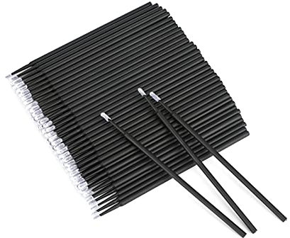 G2PLUS 200PCS Micro Applicators Brushes - Black Eyelash Extension Applicators for Eyelashes Extensions