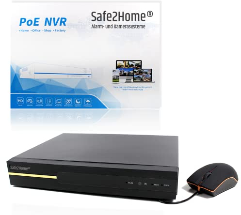 Enregistreur PoE 8 canaux 3 To - 4 K UHD POE avec disque dur et sorties PoE LAN