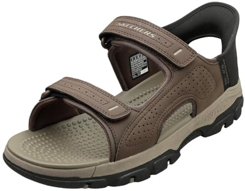 Skechers Hombre Tresmen Reece Slip-In ENTRENADOR, Chocolate Synthetic, 45 EU